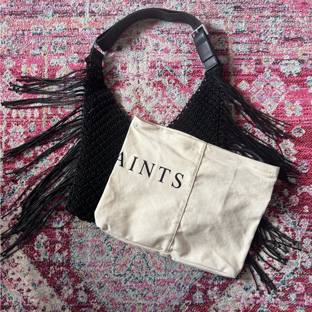 All Saints Fringe Hobo Bag